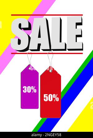 Sale coupons on abstract background. Color Vector illustration Stock Vector