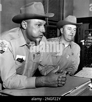 https://l450v.alamy.com/450v/2ngf22y/neshoba-county-sheriff-lawrence-rainey-left-and-his-deputy-cecil-price-are-back-on-the-job-in-philadelphia-miss-after-being-released-on-a-5000-bond-dec-5-1964-rainey-and-price-were-charged-by-the-government-in-connection-with-the-slaying-of-three-civil-rights-freedom-summer-workers-last-june-ap-photojack-thornell-2ngf22y.jpg