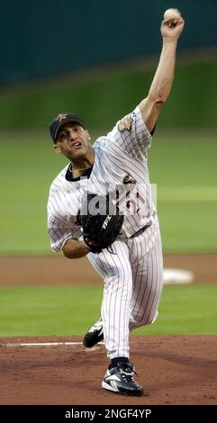 Houston Astros starting pitcher Andy Pettitte delivers a pitch against the  Chicago White Sox during the first inning of game 2 of the World Series at  U. S. Cellular Field, October 23