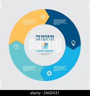 Business Diagram circle Stock Vector