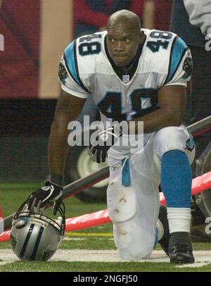 Carolina Panthers running back Stephen Davis (48) talks with offensive  coordinator Dan Henning, left, during practice in Charlotte, N.C.,  Thursday, Jan. 22, 2004. Signing with the Panthers was the best career  choice