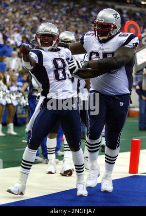 Oct 2, 2011; Oakland, CA, USA; New England Patriots wide receiver Deion  Branch (84) warms up before the game against the Oakland Raiders at O.co  Coliseum. New England defeated Oakland 31-19 Stock Photo - Alamy