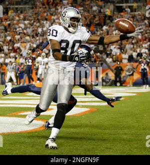 Oakland, United States. 30th Nov, 2003. Oakland Raiders receiver Jerry Rice  on the sidelines against the Denver Broncos.The Broncos defeated the  Raiders, 22-8, at Network Associates Coliseum in Oakland, Calif. on Sunday