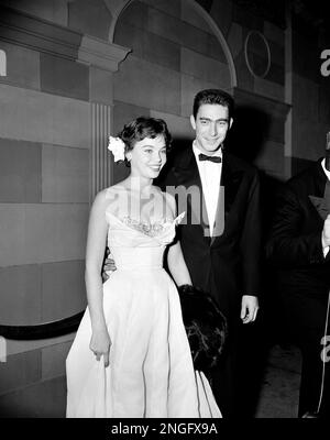 Leslie Caron French actress with husband George 1953 Stock Photo - Alamy