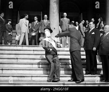 A life in pictures World heavyweight champion Joe Louis and challenger  Jersey Joe Walcott compare like this for…