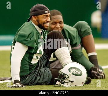 New York Jets' Sam Garnes reacts as the Jets lose 30-10 to the