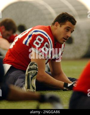 Rodney Harrison and Christian Fauria of the New England Patriots