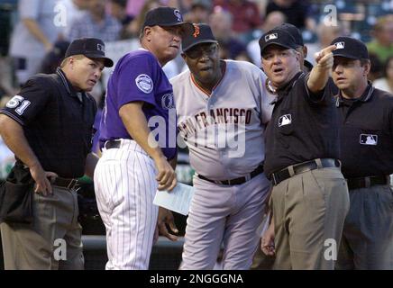 St. Louis, United States. 04th Aug, 2021. Major League Umpires (L to R)  Todd Tichenor, Dan Merzel, John Tumpane and Marvin Hudson pose for a  photograph before the start of the Atlanta