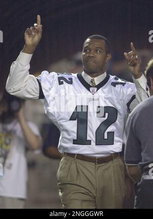 San Francisco, California, USA. 29th Nov, 1992. San Francisco 49ers vs. Philadelphia  Eagles at Candlestick Park Sunday, November 29, 1992. 49ers Beat Eagles  20-14. Philadelphia Eagles quarterback Randall Cunningham Credit: Al  Golub/ZUMA