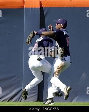 San Diego Padres' Ron Gant reacts during a monent of silence remembering  baseball legend Ted Williams at Coors Field in Denver, Friday, July 5,  2002. Williams died at the age of 83