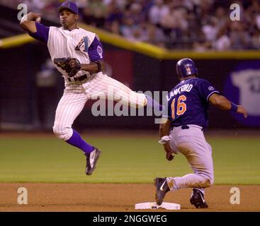 Moises Alou of the Chicago Cubs before a 2002 MLB season game against the  Los Angeles Dodgers at Dodger Stadium, in Los Angeles, California. (Larry  Goren/Four Seam Images via AP Images Stock