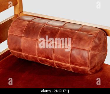 Leather bolster cushion best sale