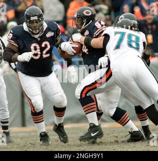 Defensive Tackle Keith Traylor of the Chicago Bears standing with