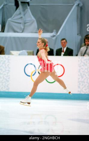 American figure skater Tonya Harding competes in the women’s original