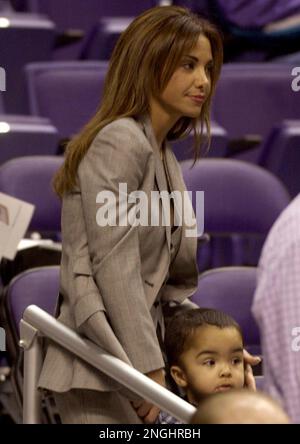 Joumana Kidd, right, and T.J. Kidd, wife and son of New Jersey