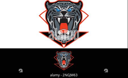 angry wild animal jaguar isolated esport logo illustration Stock Vector