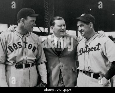 Mickey Cochrane, left, newly appointed general manager of the