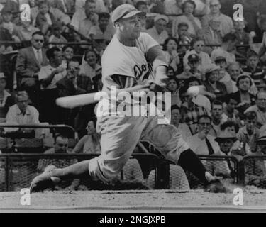 Former Brooklyn Dodgers catcher, Roy Campanella waves his hand in