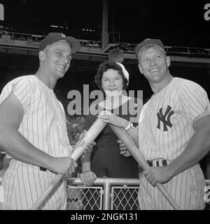 Claire Ruth, widow of former New York Yankee Babe Ruth, poses