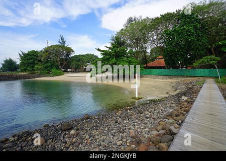 Anyer Beach at Mambruk Hotel and Resort, Anyer, Banten, Indonesia Stock Photo