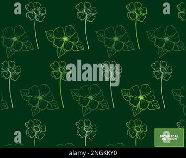Luxury nature Green and Botanical leaves Background, floral seamless pattern vector. Stock Vector