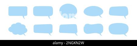 Communication concept. Speech bubble icon collection. Simple communication concept. Vector illustration. Stock Vector