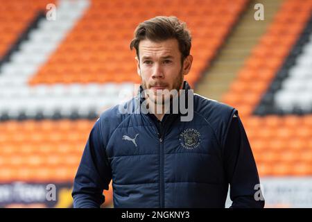 Chris Maxwell #1 of Blackpool arrives ahead of the Sky Bet Championship match Blackpool vs Stoke City at Bloomfield Road, Blackpool, United Kingdom, 18th February 2023 (Photo by Craig Thomas/News Images) in, on 2/18/2023. (Photo by Craig Thomas/News Images/Sipa USA) Credit: Sipa USA/Alamy Live News Stock Photo