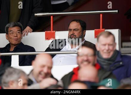 Nottingham Forest owner Evangelos Marinakis during the Premier League match at the City Ground, Nottingham. Picture date: Saturday February 18, 2023. Stock Photo