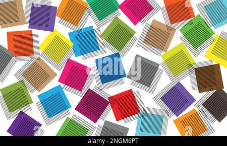 Colorful squares abstract background design Stock Vector