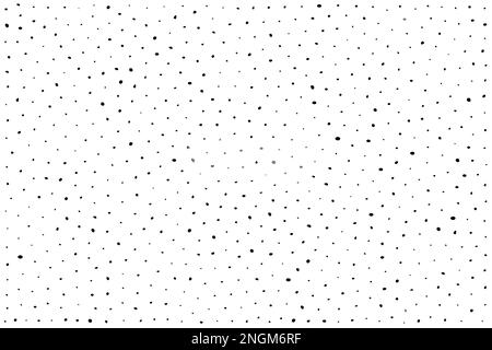 randomly dotted background, black patchy dots on white, vector illustration Stock Vector
