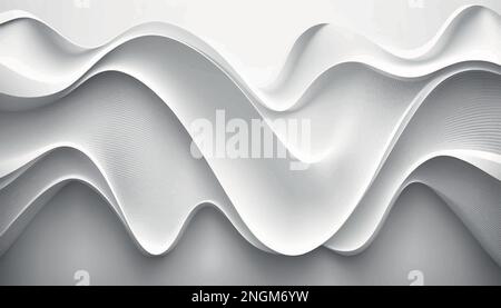 Abstract white background with soft waves Wave silk background Stock ...