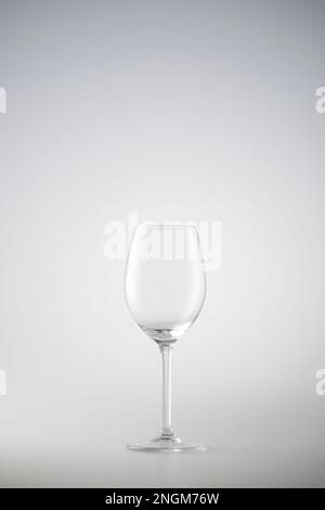 Empty wine glass on white background Stock Photo