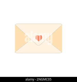 Letter envelope with paper document vector illustration. Closed, open with a message e-mail envelopes. Set mailbox vector icons in flat style. Stock Vector