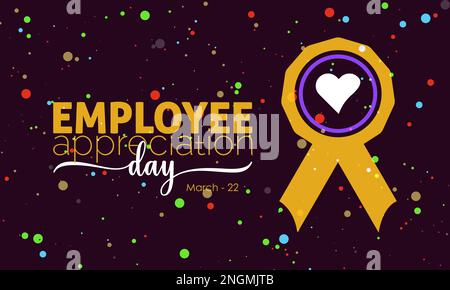 Employee Appreciation Day. Business with employees recognition concept banner, greeting card, congratulation template. Celebration concept of March 3 Stock Vector