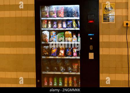 Cairo, Egypt, February 11 2023: Automated retail, category of self-service, standalone kiosks that operate as fully automatic retail stores through th Stock Photo