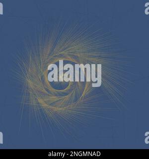Concentric spiral shape of thin lines as a concept of the universe and infinity. Vector. Stock Vector