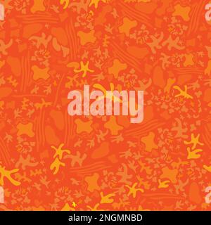 Seamless abstract orange shape background, vector Stock Vector