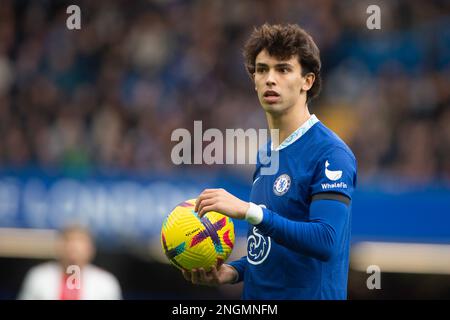 London, UK. 18th Feb, 2023. Joao Felix of Chelsea during the Premier League match between Chelsea and Southampton at Stamford Bridge, London, England on 18 February 2023. Photo by Salvio Calabrese. Editorial use only, license required for commercial use. No use in betting, games or a single club/league/player publications. Credit: UK Sports Pics Ltd/Alamy Live News Stock Photo