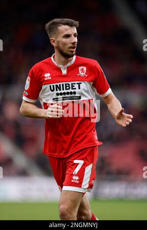 Dan Barlaser of Middlesbrough during the Sky Bet Championship match ...