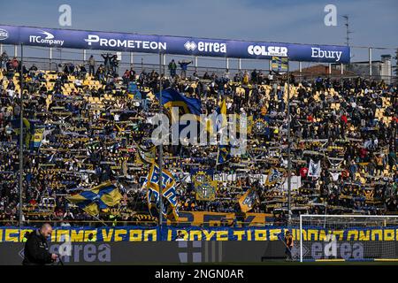 February 5, 2023, Parma, Emilia Romagna, Italy: Tardini Stadium, 05.02.23  Enrico Del Prato (15 Parma) during the Serie B match between Parma and  Genoa at Tardini Stadium in Parma, Italia Soccer (Credit