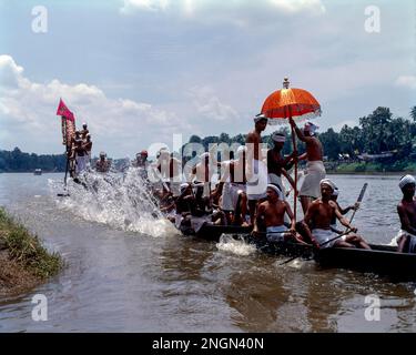 Aranmula vallamkali or Aranmula snake boat race festival, held during Onam festival in Kerala, India, Asia Stock Photo