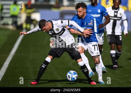 Parma, Italy. 18th Feb, 2023. Tardini Stadium, 18.02.23 Luca Zanimacchia  (17 Parma) during the Serie B match between Parma and Ascoli at Tardini  Stadium in Parma, Italia Soccer (Cristiano Mazzi/SPP) Credit: SPP