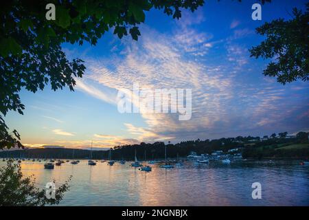 Helford Sunset, Cornwall Stock Photo