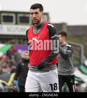 PLYMOUTH, ENGLAND - FEBRUARY 18: Plymouth's Finn Azaz during the Sky Bet League One between Plymouth Argyle and Fleetwood Town at Home Park on February 18, 2023 in Plymouth, United Kingdom. (Photo by MB Media) Stock Photo