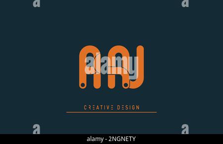 Alphabet letters Initials Monogram logo AN ,NA Stock Vector