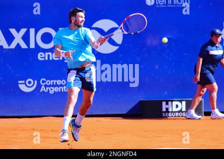 Buenos Aires, Argentina, 18th Feb 2023, Cameron Norrie (GBR) during a semifinal match of Argentina Open ATP 250 at Central Court of Buenos Aires Lawn Tennis Club. Credit: Néstor J. Beremblum/Alamy Live News Stock Photo