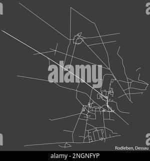 Street roads map of the RODLEBEN BOROUGH, DESSAU Stock Vector Image ...