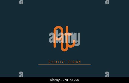 Alphabet letters Initials Monogram logo AT , TA Stock Vector
