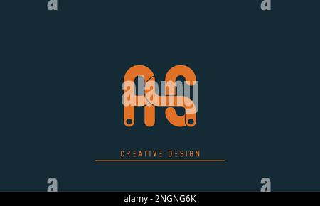 Alphabet letters Initials Monogram logo AS , SA Stock Vector