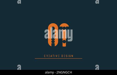 Alphabet letters Initials Monogram logo AT , TA Stock Vector